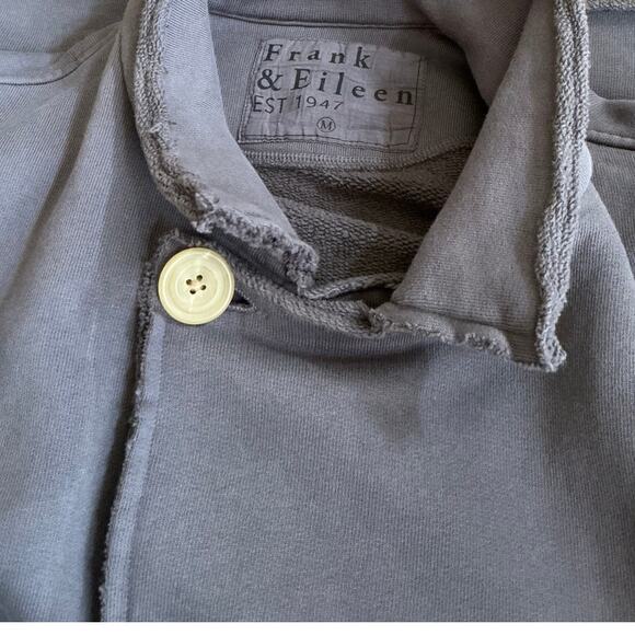 Frank & Eileen Belfast Trench Coat Triple Fleece In Elephant Size Medium Jacket - Picture 8 of 10